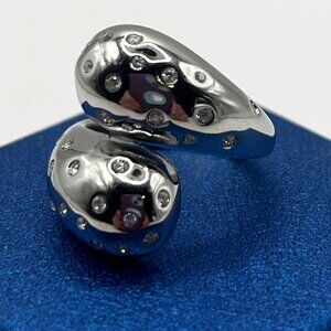 NEW Simulated Diamond Ring in Stainless Steel (Size 7.0) 0.60 ctw
